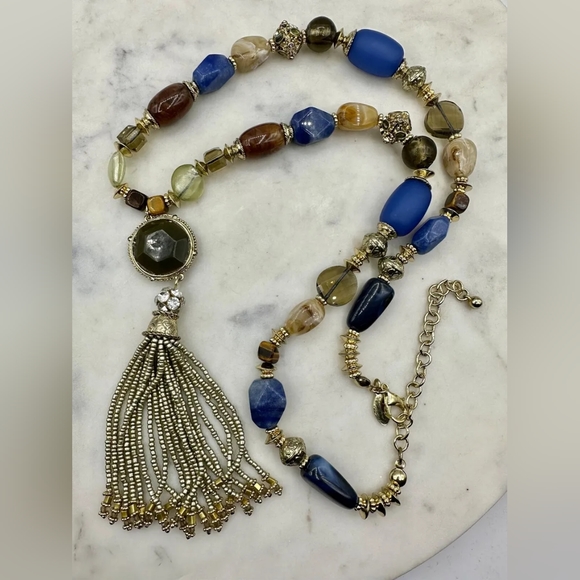 Chico's Bohemian Multi-Colored Tassel Y-Necklace - Picture 4 of 9